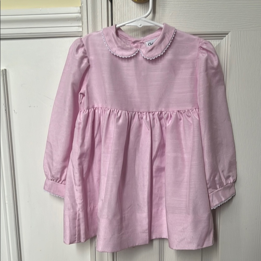 Lovely Christian Dior Pink Kids dress with Peter Pan Collar